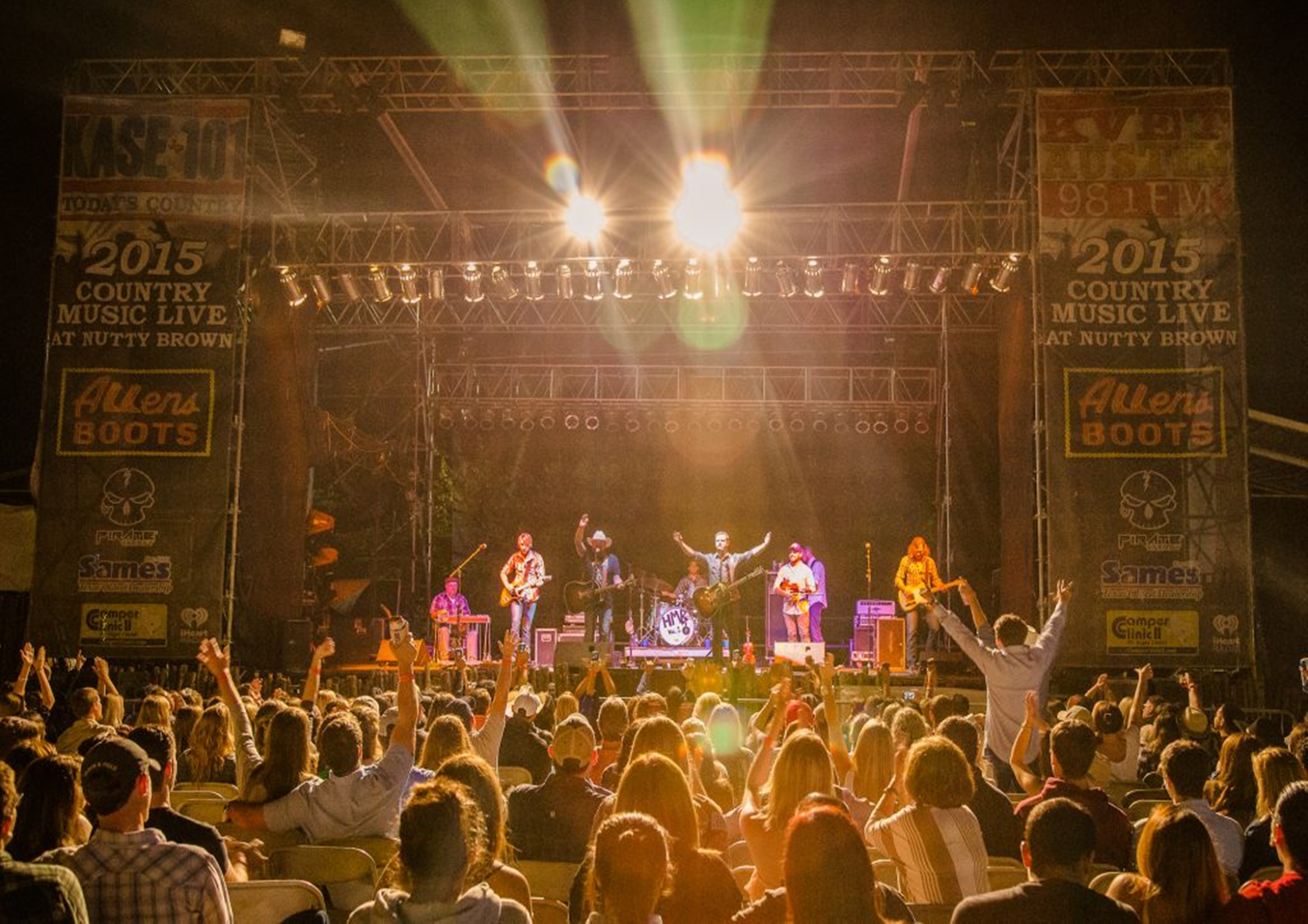 A view of a crowded night at the Nutty Brown Amphitheater in Austin, Texas.