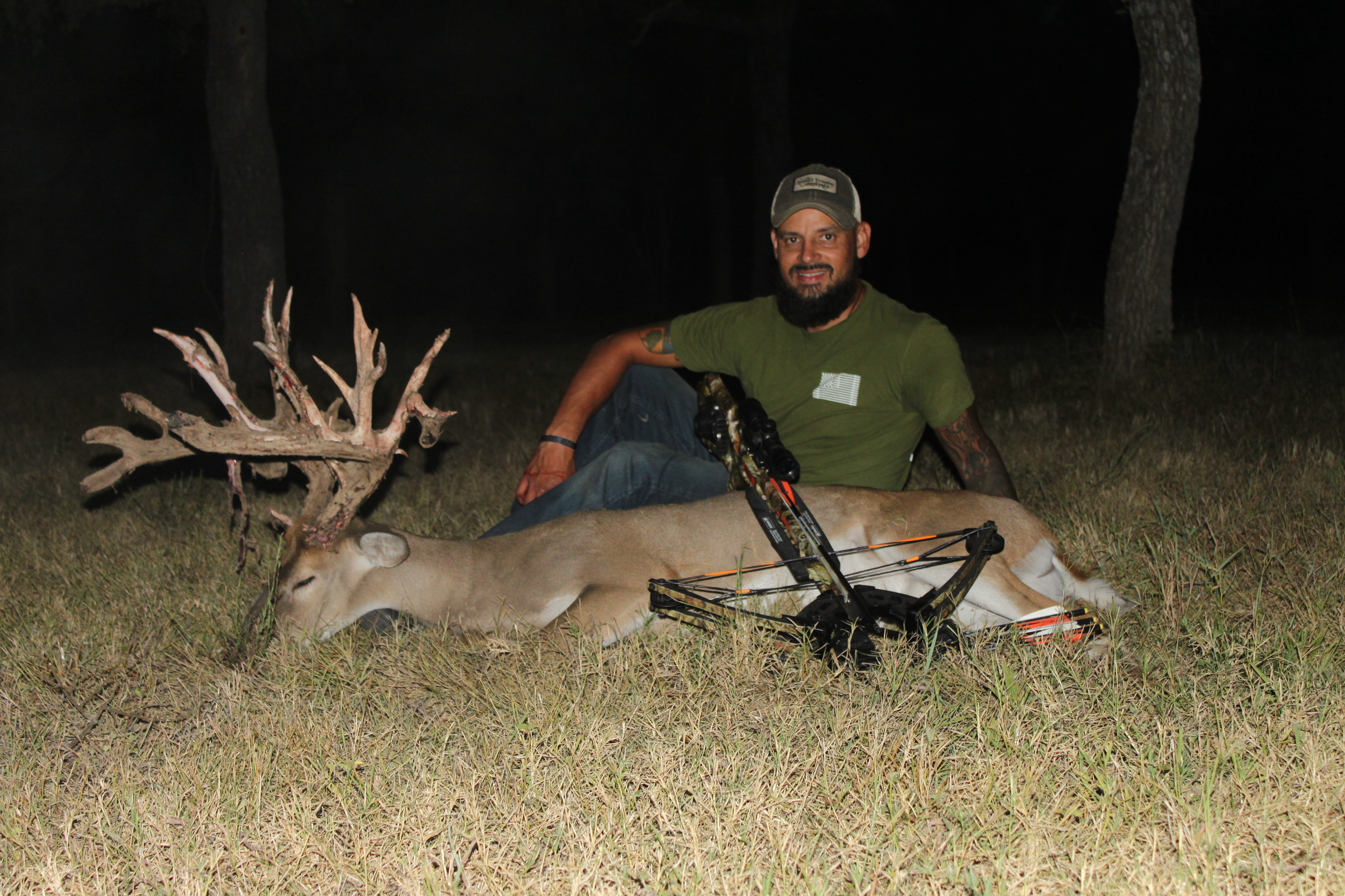 A hunter, Mo, with his trophy deer. Experienced an outstanding hunt on the ranch.