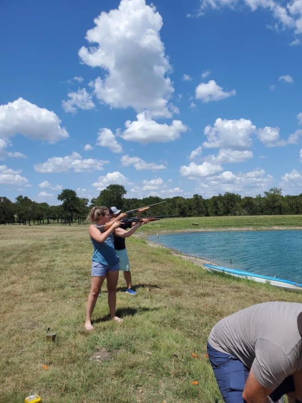target shooting on the lake